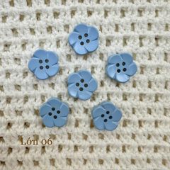 Gói 6 cúc áo 1.6cm, hình hoa, nhiều màu - Chou.ihandmade