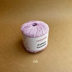 Sợi lấp lánh Cotton Twinkle nhập từ Loveyarns, đan móc áo, váy, khăn