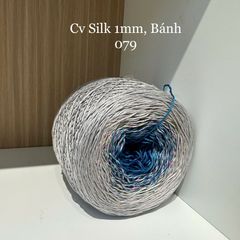 Cầu vồng sợi Silk, cỡ 1.0mm, 300g, dòng bánh, đan móc áo, váy, khăn