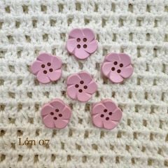 Gói 6 cúc áo 1.6cm, hình hoa, nhiều màu - Chou.ihandmade