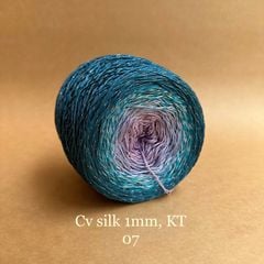 Cầu vồng sợi Silk kim tuyến, cỡ 1.0mm, 300g, đan móc áo, váy, khăn