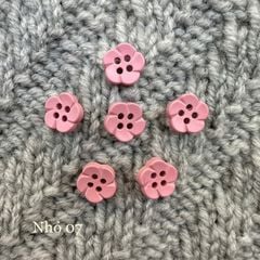 Gói 6 cúc áo 1cm, hình hoa, nhiều màu - Chou.ihandmade