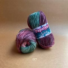 Len Splash nhập từ Papatya, đan móc áo, váy, khăn