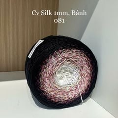 Cầu vồng sợi Silk, cỡ 1.0mm, 300g, dòng bánh, đan móc áo, váy, khăn