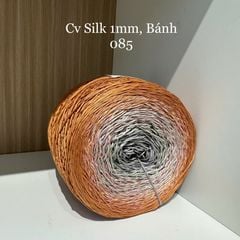 Cầu vồng sợi Silk, cỡ 1.0mm, 300g, dòng bánh, đan móc áo, váy, khăn