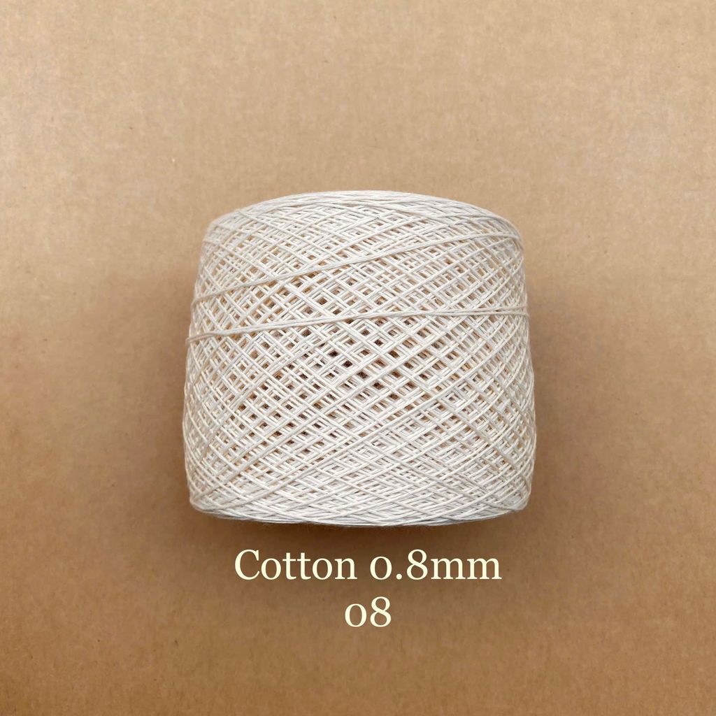 Sợi Cotton 0.8mm, 300g, đan móc áo, váy, khăn