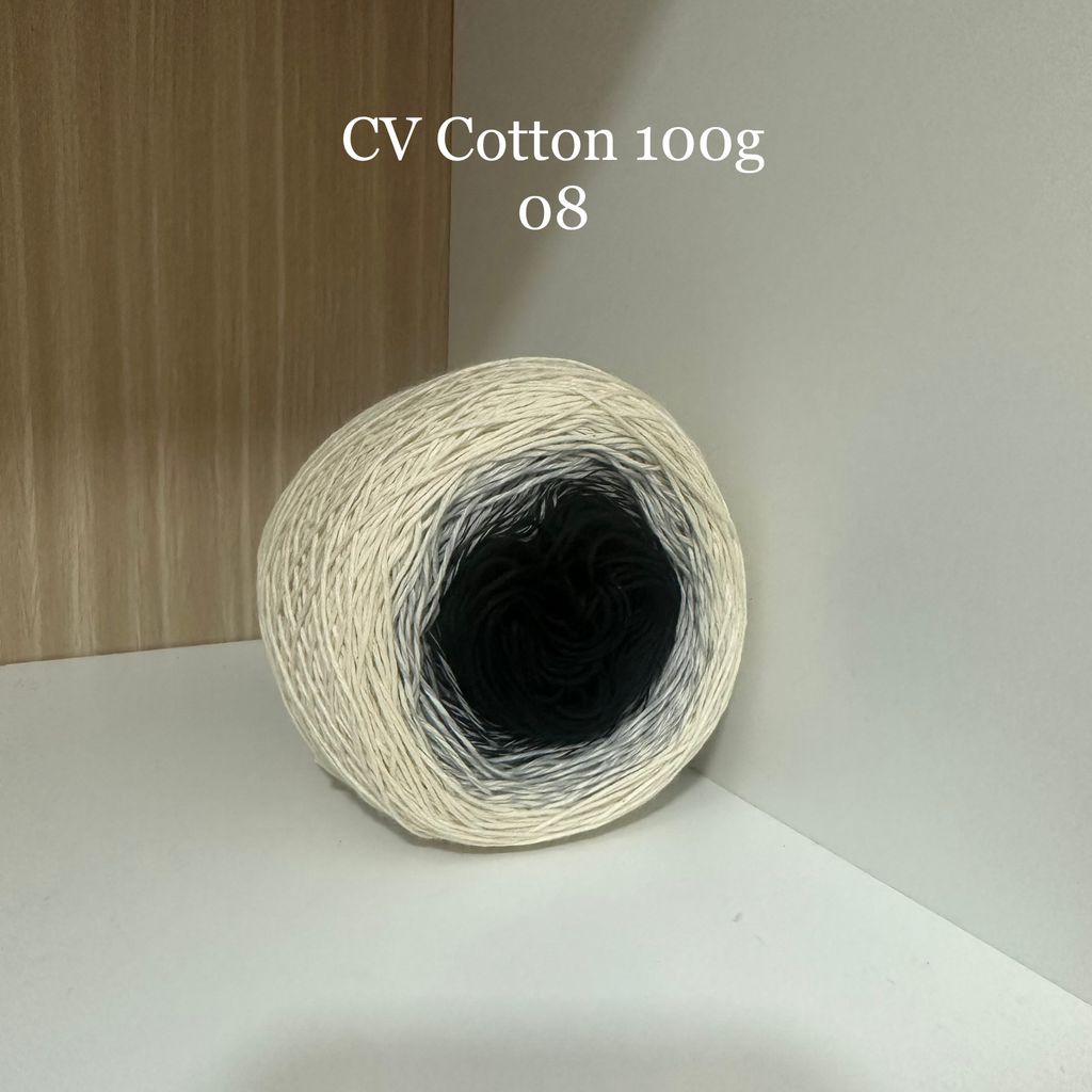Sợi cầu vồng Cotton 0.8mm cuộn 100g, Chouihandmade, đan móc áo, váy