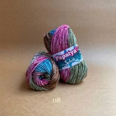 Len Splash nhập từ Papatya, đan móc áo, váy, khăn