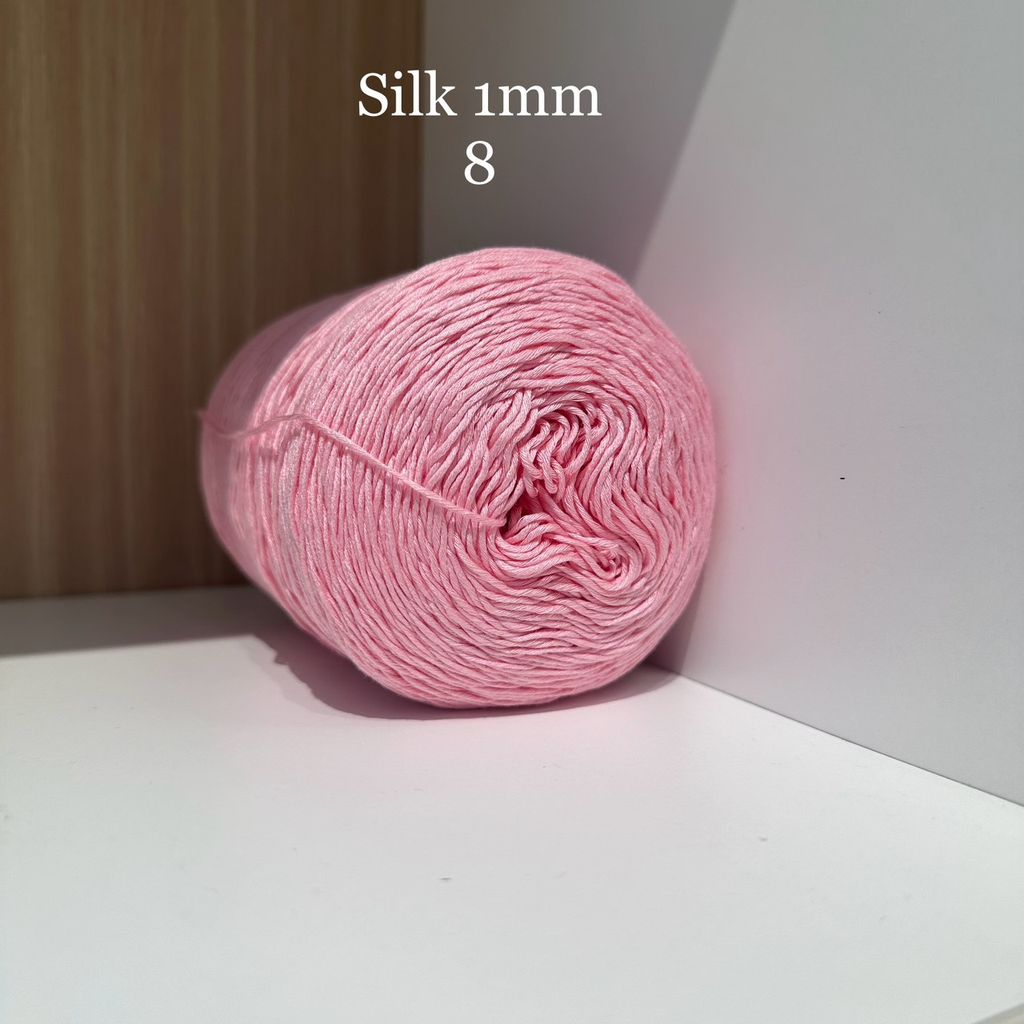 Cuộn sợi 100% Silk 1mm, 300g màu trơn