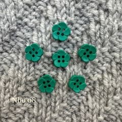 Gói 6 cúc áo 1cm, hình hoa, nhiều màu - Chou.ihandmade