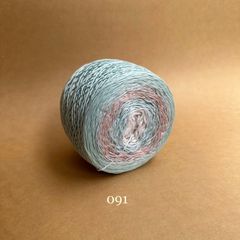 Cầu vồng sợi Silk, cỡ 1.0mm, 300g, dòng bánh, đan móc áo, váy, khăn