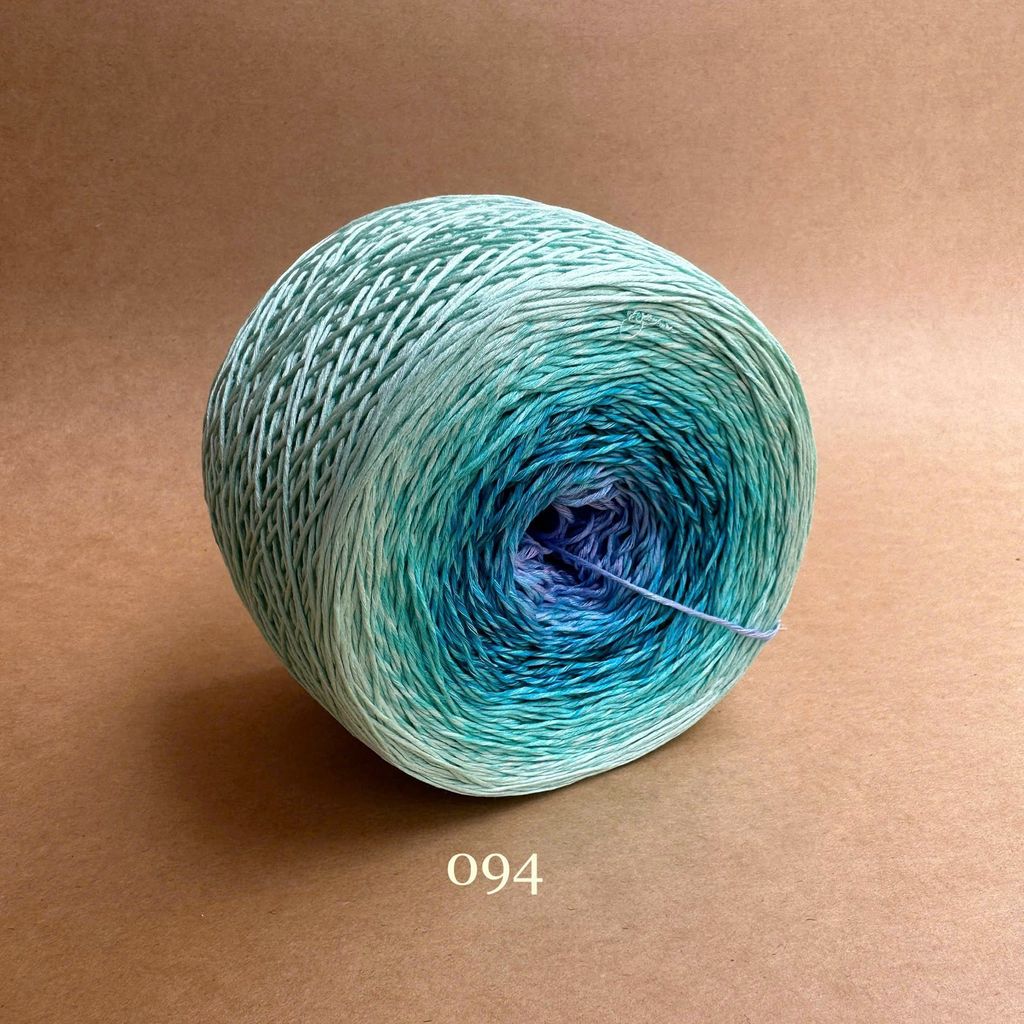 Cầu vồng sợi Silk, cỡ 1.0mm, 300g, dòng bánh, đan móc áo, váy, khăn