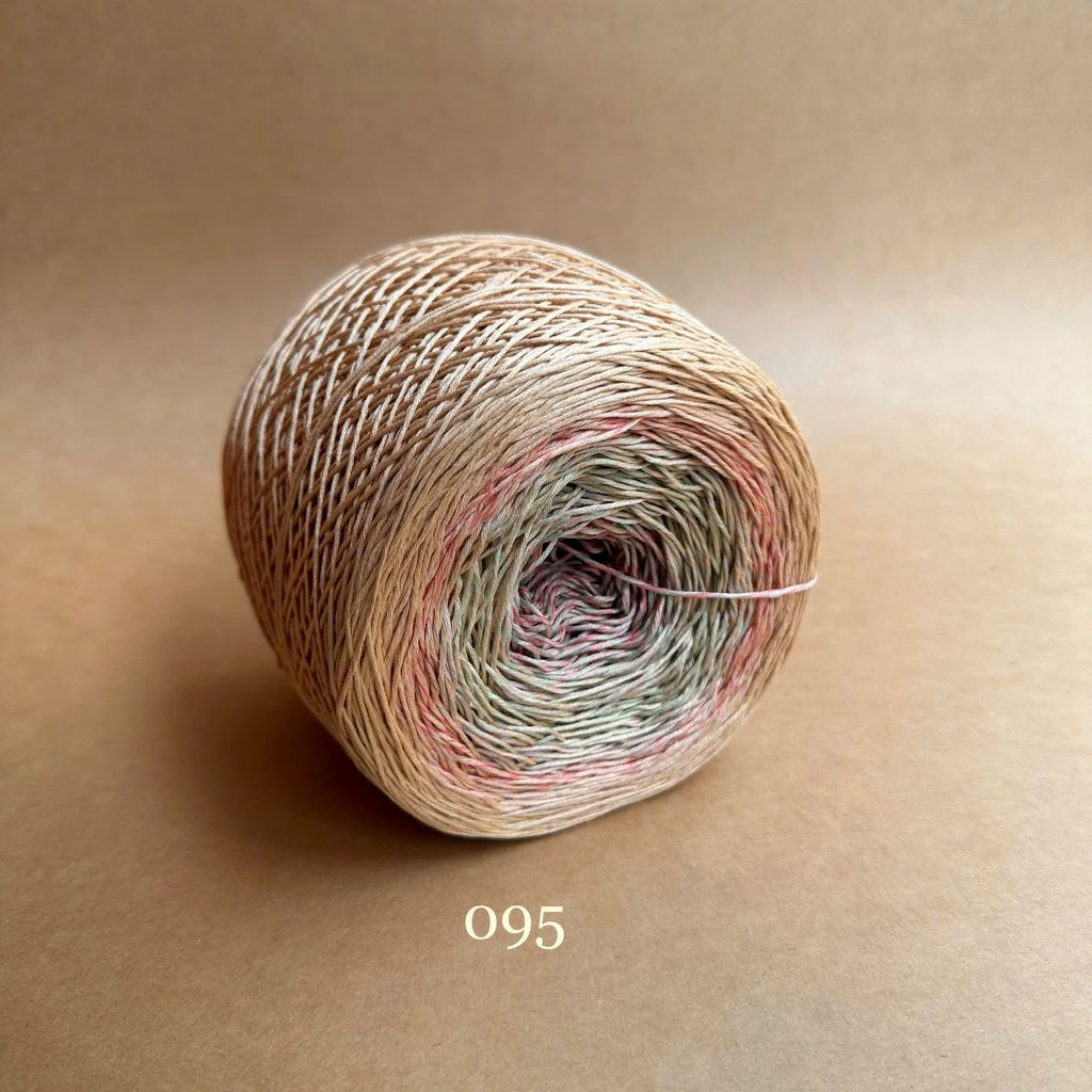 Cầu vồng sợi Silk, cỡ 1.0mm, 300g, dòng bánh, đan móc áo, váy, khăn