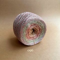 Cầu vồng sợi Silk, cỡ 1.0mm, 300g, dòng bánh, đan móc áo, váy, khăn
