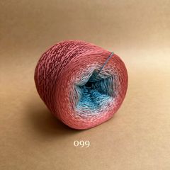 Cầu vồng sợi Silk, cỡ 1.0mm, 300g, dòng bánh, đan móc áo, váy, khăn