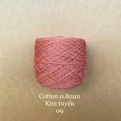 Sợi Cotton 0.8mm, kim tuyến, đan móc áo, váy, khăn