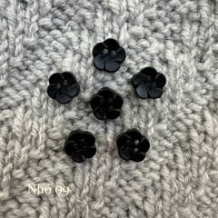 Gói 6 cúc áo 1cm, hình hoa, nhiều màu - Chou.ihandmade