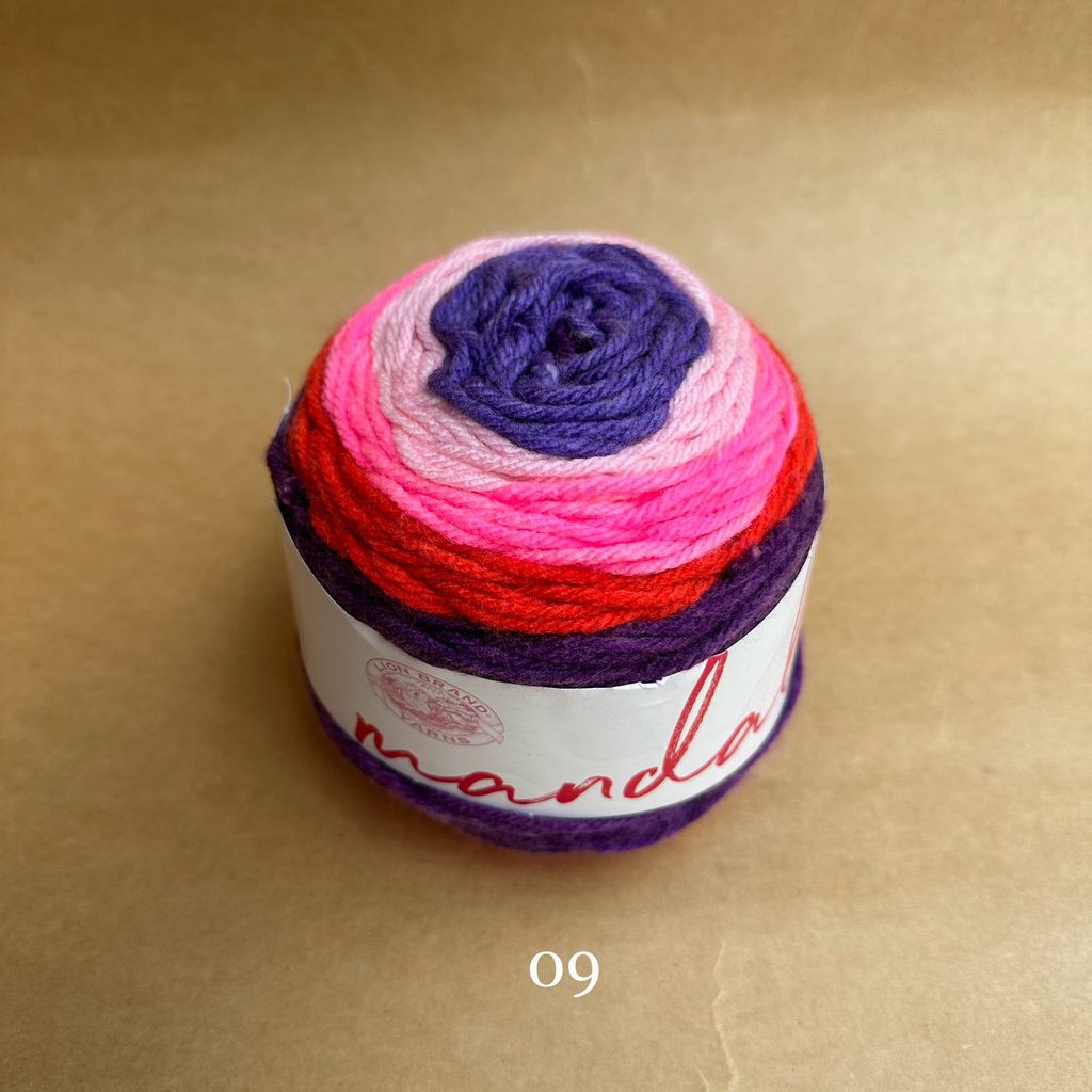 Len cầu vồng Mandala - Nhập khẩu từ hãng Lion Brand - 100% Premium Acrylic - 150gram dài 173m