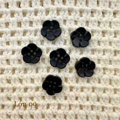 Gói 6 cúc áo 1.6cm, hình hoa, nhiều màu - Chou.ihandmade