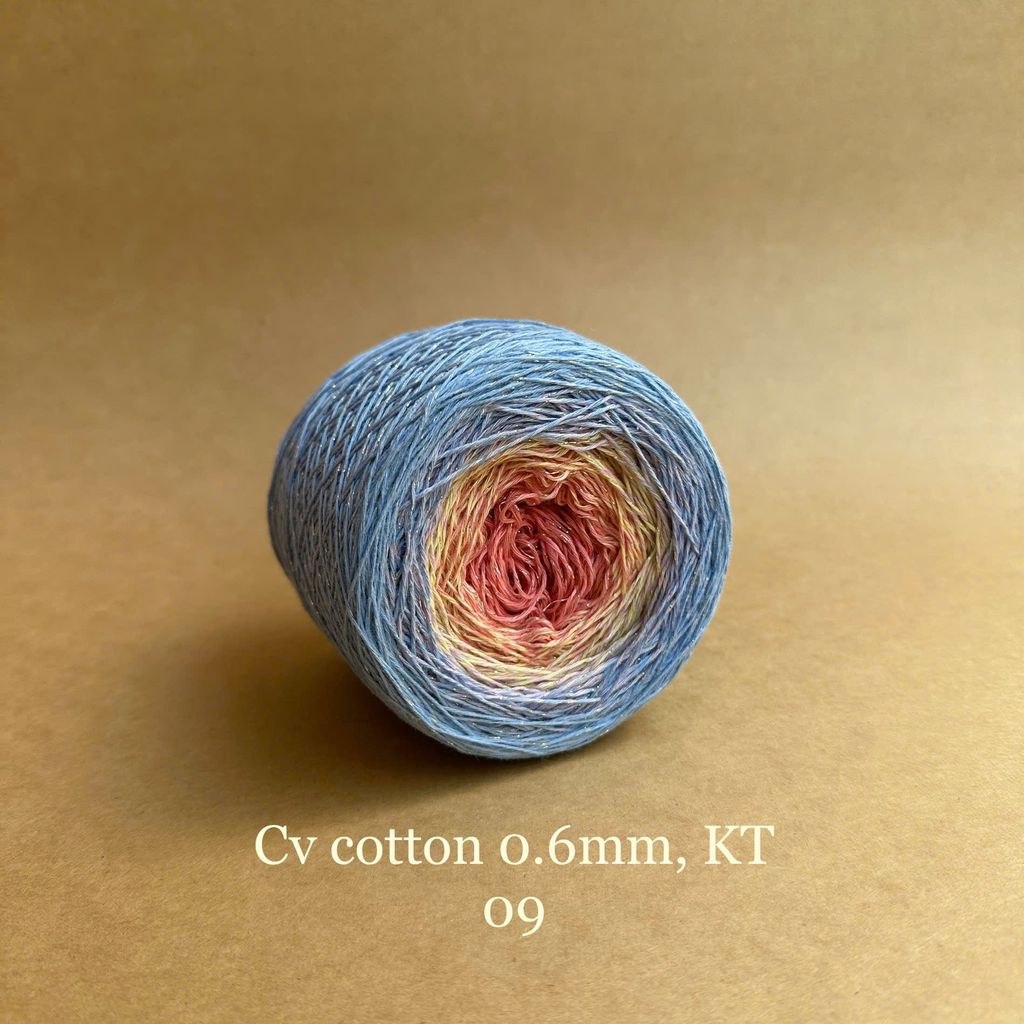 Sợi cầu vồng Cotton 0.6mm, kim tuyến