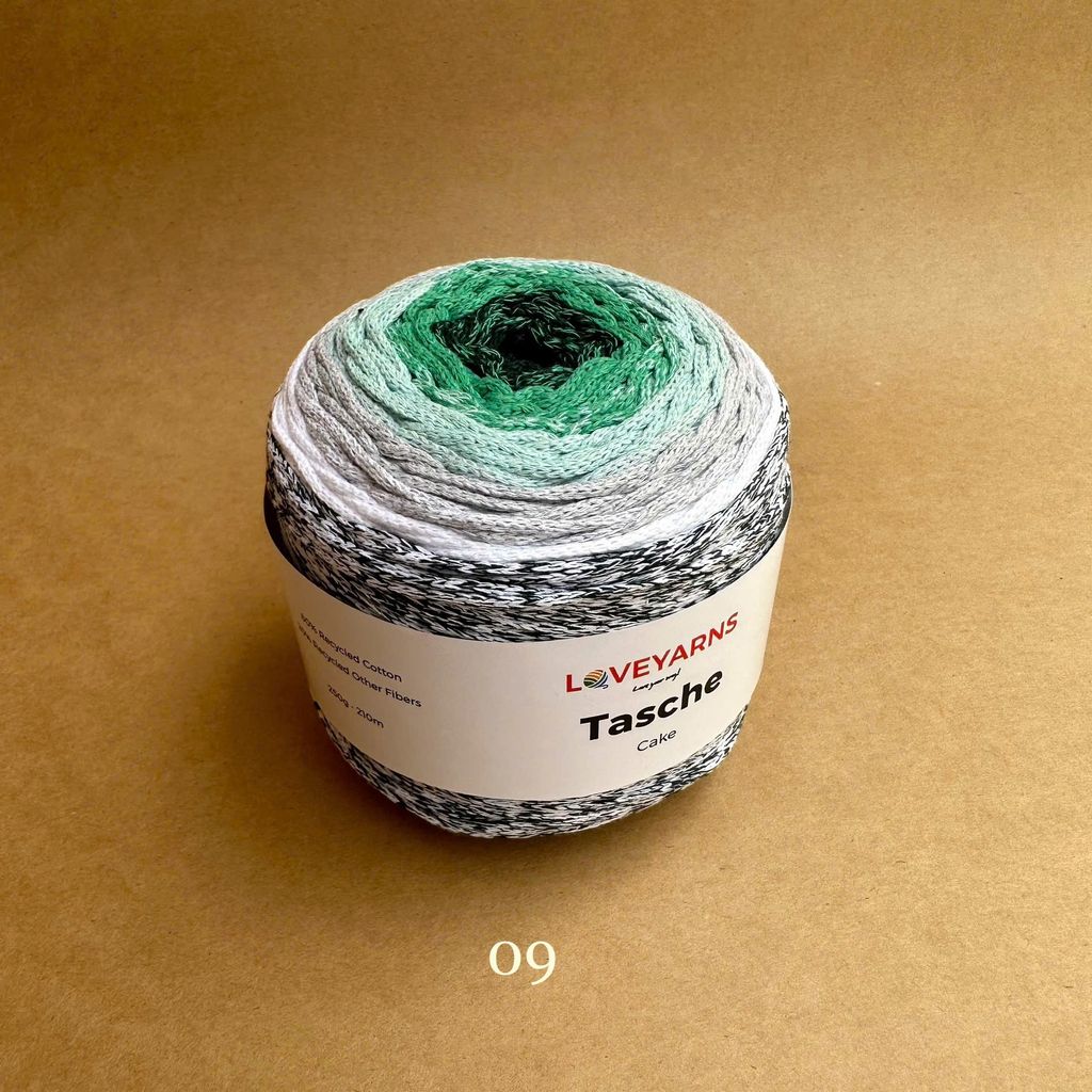 Sợi Tasche Cake nhập khẩu từ Loveyarns, đan móc túi, ví, nón, giỏ xách