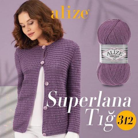 Len trơn Superlana TIG nhập khẩu từ Alize Yarns, đan móc khăn, áo