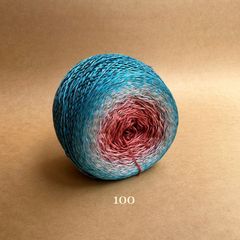 Cầu vồng sợi Silk, cỡ 1.0mm, 300g, dòng bánh, đan móc áo, váy, khăn