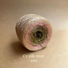 Cầu vồng sợi Silk, cỡ 1.0mm, 300g, dòng bánh, đan móc áo, váy, khăn