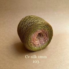 Cầu vồng sợi Silk, cỡ 1.0mm, 300g, dòng bánh, đan móc áo, váy, khăn