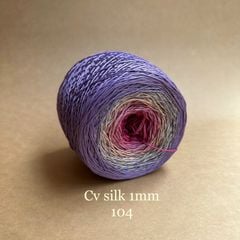 Cầu vồng sợi Silk, cỡ 1.0mm, 300g, dòng bánh, đan móc áo, váy, khăn
