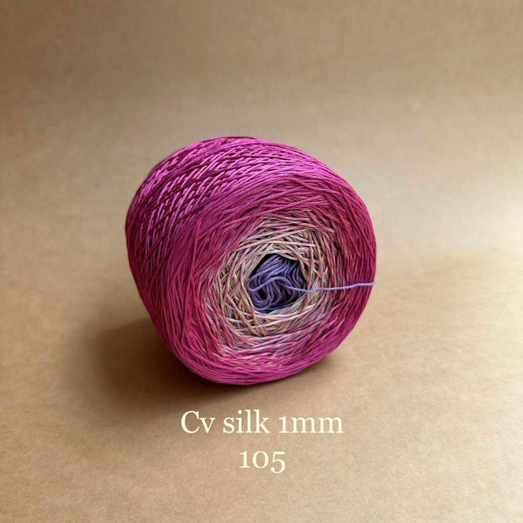 Cầu vồng sợi Silk, cỡ 1.0mm, 300g, dòng bánh, đan móc áo, váy, khăn