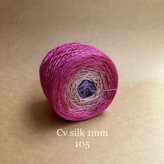 Cầu vồng sợi Silk, cỡ 1.0mm, 300g, dòng bánh, đan móc áo, váy, khăn