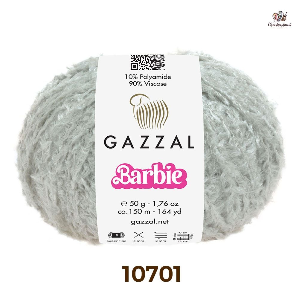 Len lông xù Barbie nhập từ Gazzal, đan móc áo, váy, khăn