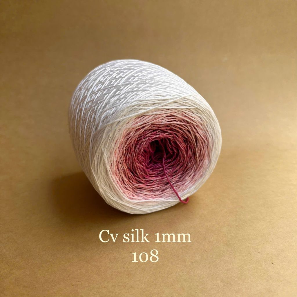 Cầu vồng sợi Silk, cỡ 1.0mm, 300g, dòng bánh, đan móc áo, váy, khăn