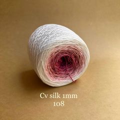 Cầu vồng sợi Silk, cỡ 1.0mm, 300g, dòng bánh, đan móc áo, váy, khăn
