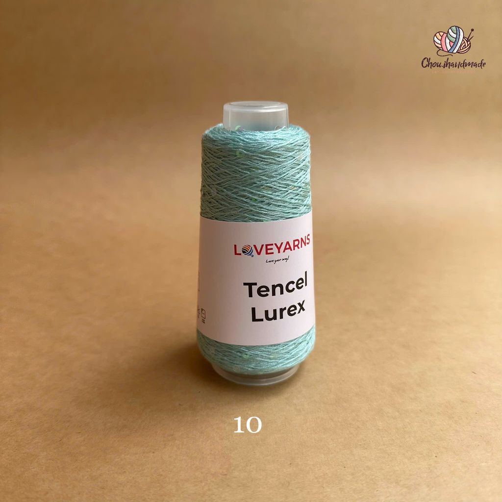 Sợi Tencel Lurex nhập từ Loveyarns, đan móc áo, khăn