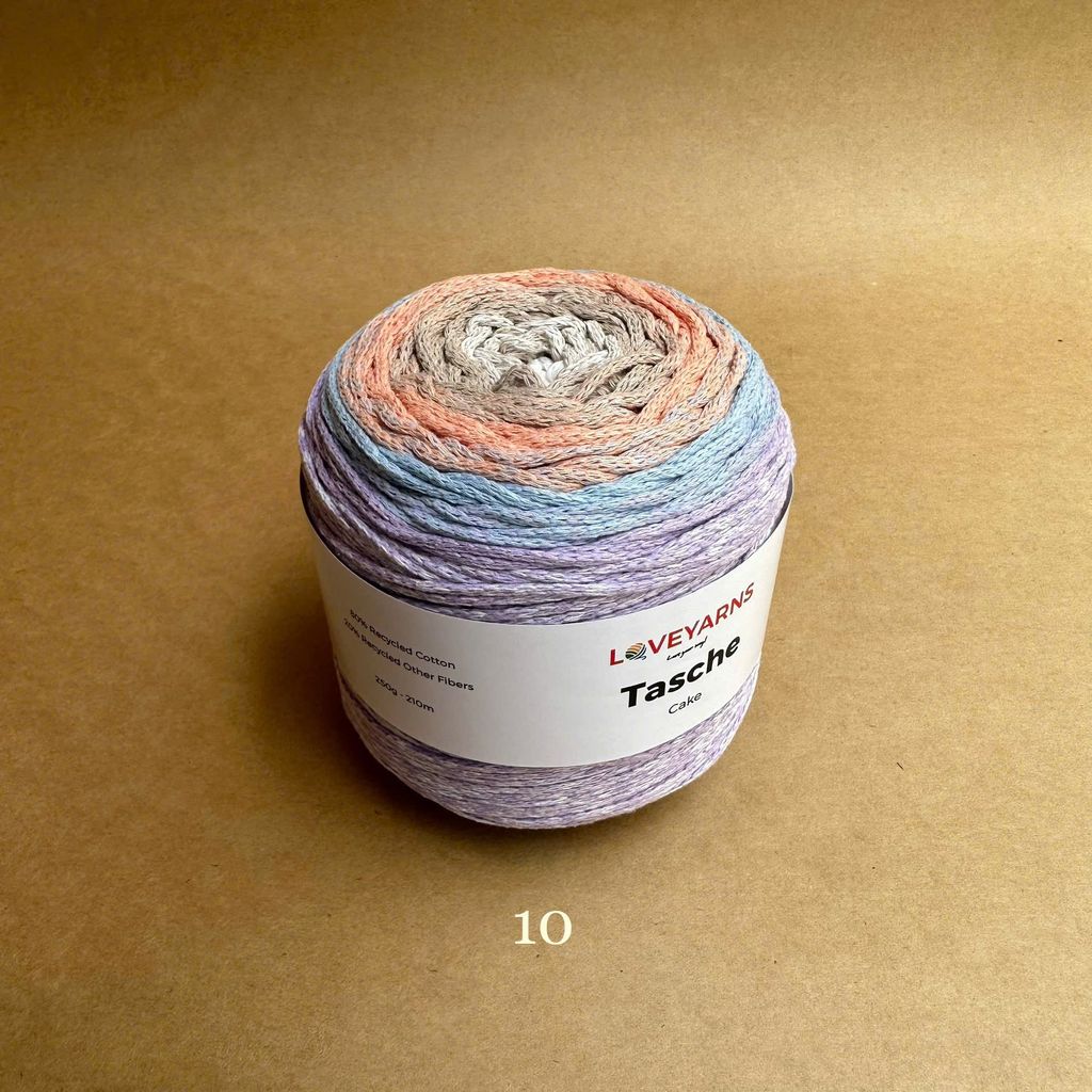 Sợi Tasche Cake nhập khẩu từ Loveyarns, đan móc túi, ví, nón, giỏ xách