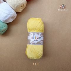 Sợi cotton hè trơn Bella nhập khẩu từ Alize Yarns đan móc áo, váy, khăn hè, mềm mại và mát