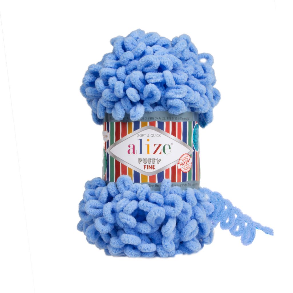 Cuộn len tết bằng tay Puffy Fine hãng Alize Yarns tết áo, khăn, vỏ gối, chăn, thảm, túi