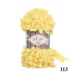Cuộn len tết bằng tay Puffy Fine hãng Alize Yarns tết áo, khăn, vỏ gối, chăn, thảm, túi