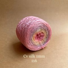 Cầu vồng sợi Silk, cỡ 1.0mm, 300g, dòng bánh, đan móc áo, váy, khăn