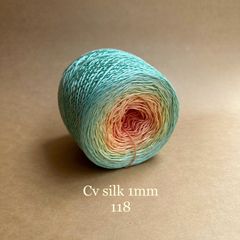 Cầu vồng sợi Silk, cỡ 1.0mm, 300g, dòng bánh, đan móc áo, váy, khăn