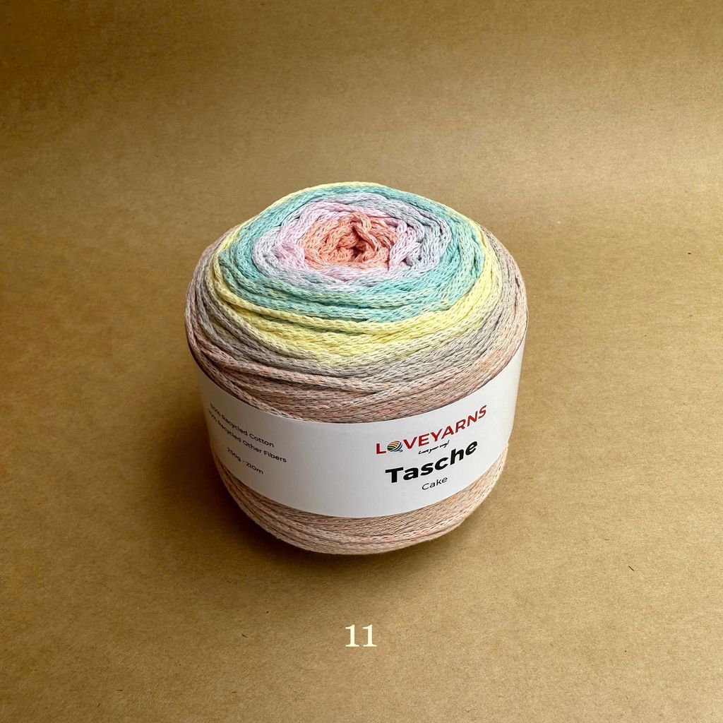 Sợi Tasche Cake nhập khẩu từ Loveyarns, đan móc túi, ví, nón, giỏ xách