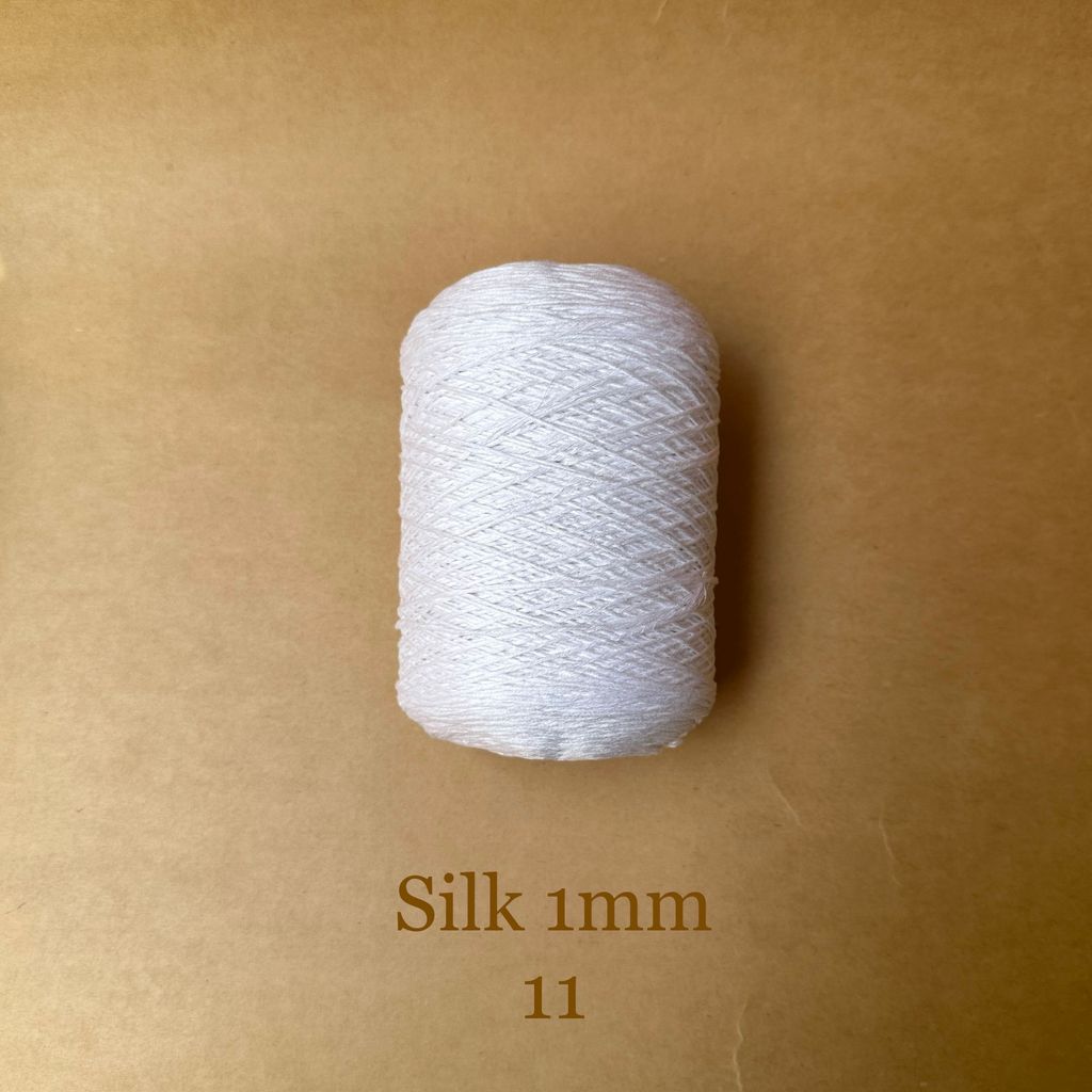 Cuộn sợi 100% Silk 1mm, 300g màu trơn