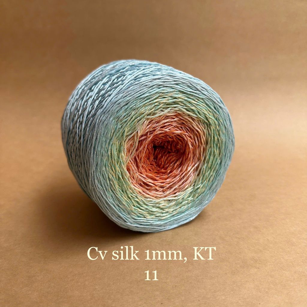 Cầu vồng sợi Silk kim tuyến, cỡ 1.0mm, 300g, đan móc áo, váy, khăn