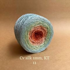 Cầu vồng sợi Silk kim tuyến, cỡ 1.0mm, 300g, đan móc áo, váy, khăn
