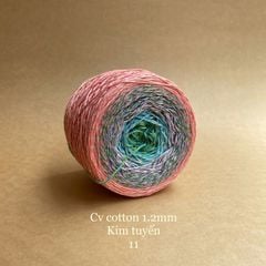 Sợi cầu vồng Cotton 1.2mm, kim tuyến