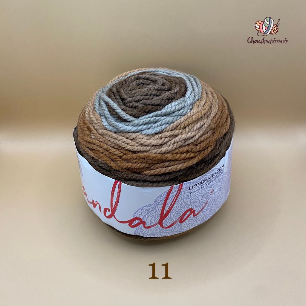 Len cầu vồng Mandala - Nhập khẩu từ hãng Lion Brand - 100% Premium Acrylic - 150gram dài 173m