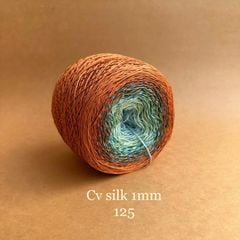 Cầu vồng sợi Silk, cỡ 1.0mm, 300g, dòng bánh, đan móc áo, váy, khăn
