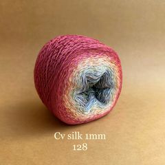 Cầu vồng sợi Silk, cỡ 1.0mm, 300g, dòng bánh, đan móc áo, váy, khăn